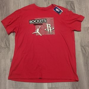 Brand New Jordan Houston Rockets Shirt Red and Grey 2XL